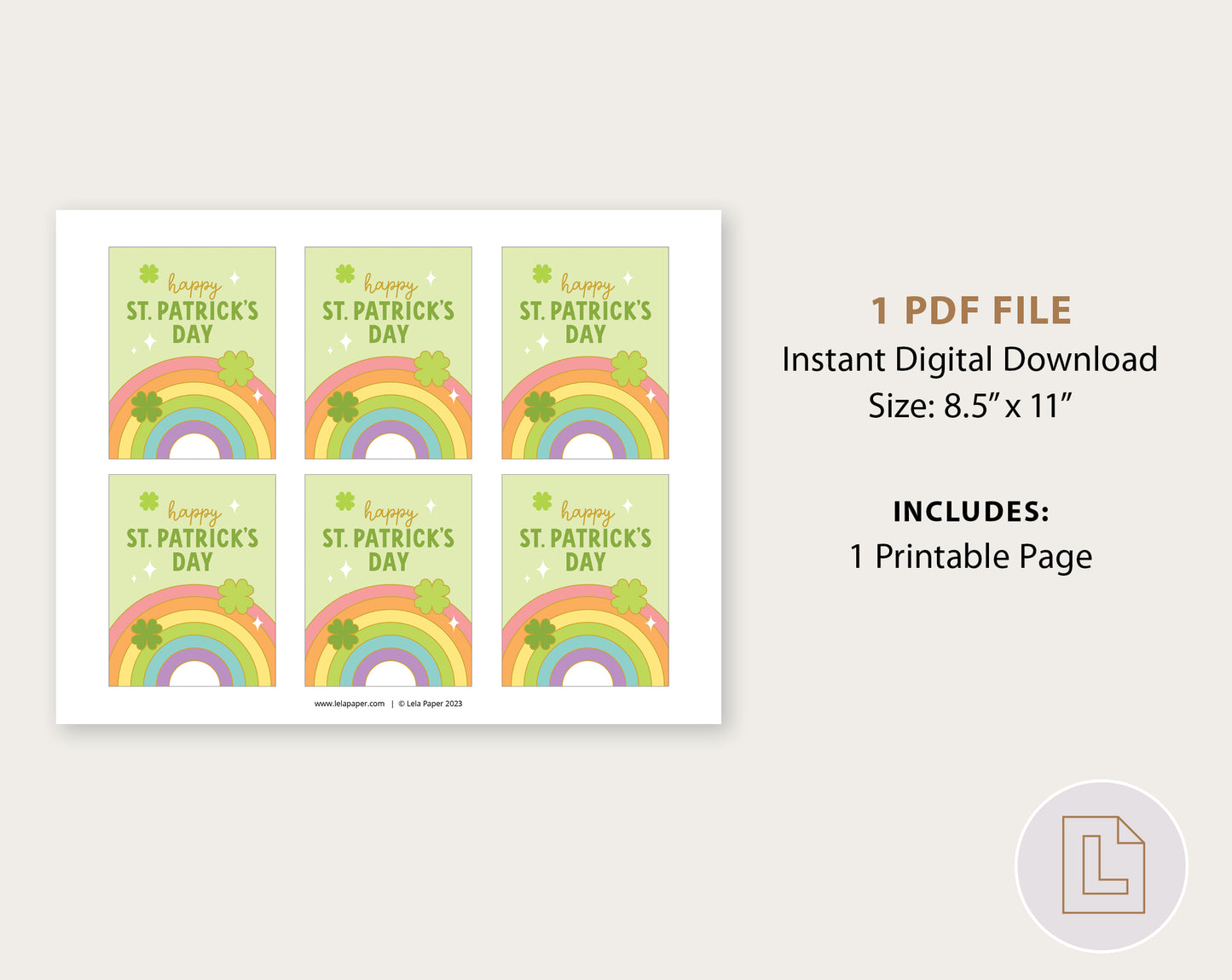 St. Patrick's Day Printable Gift Tags