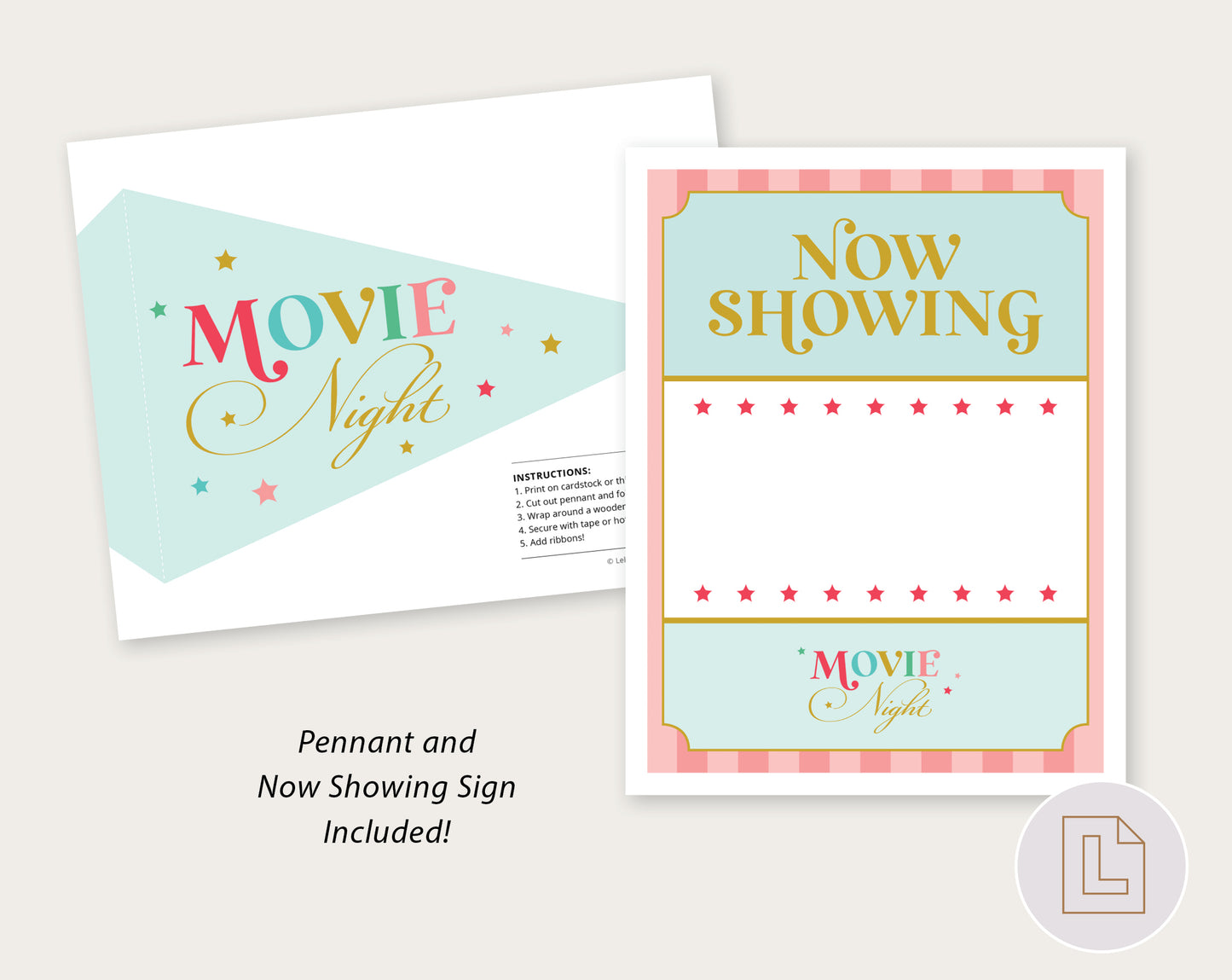 Christmas Movie Night Tickets Printable Se