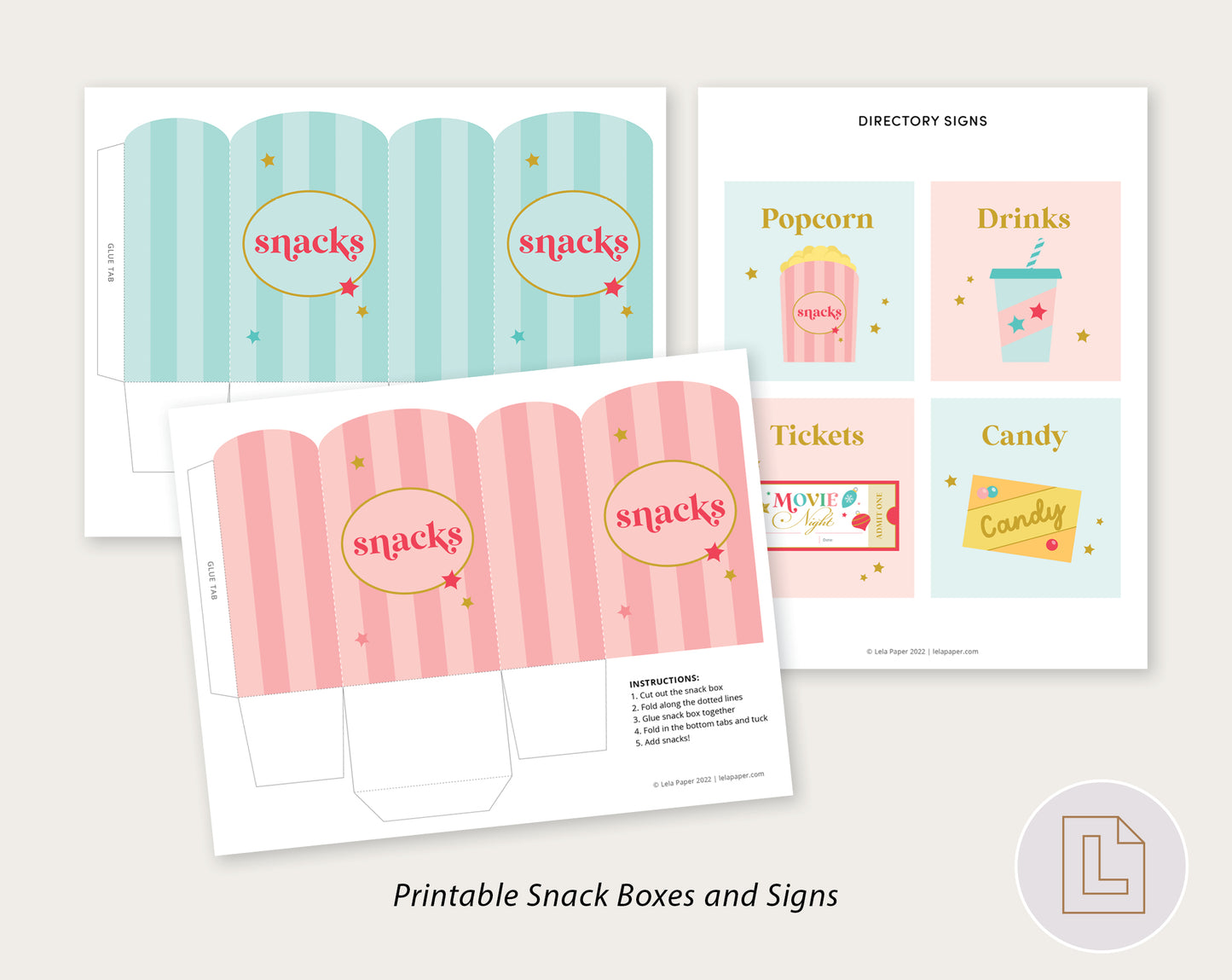 Christmas Movie Night Tickets Printable Se