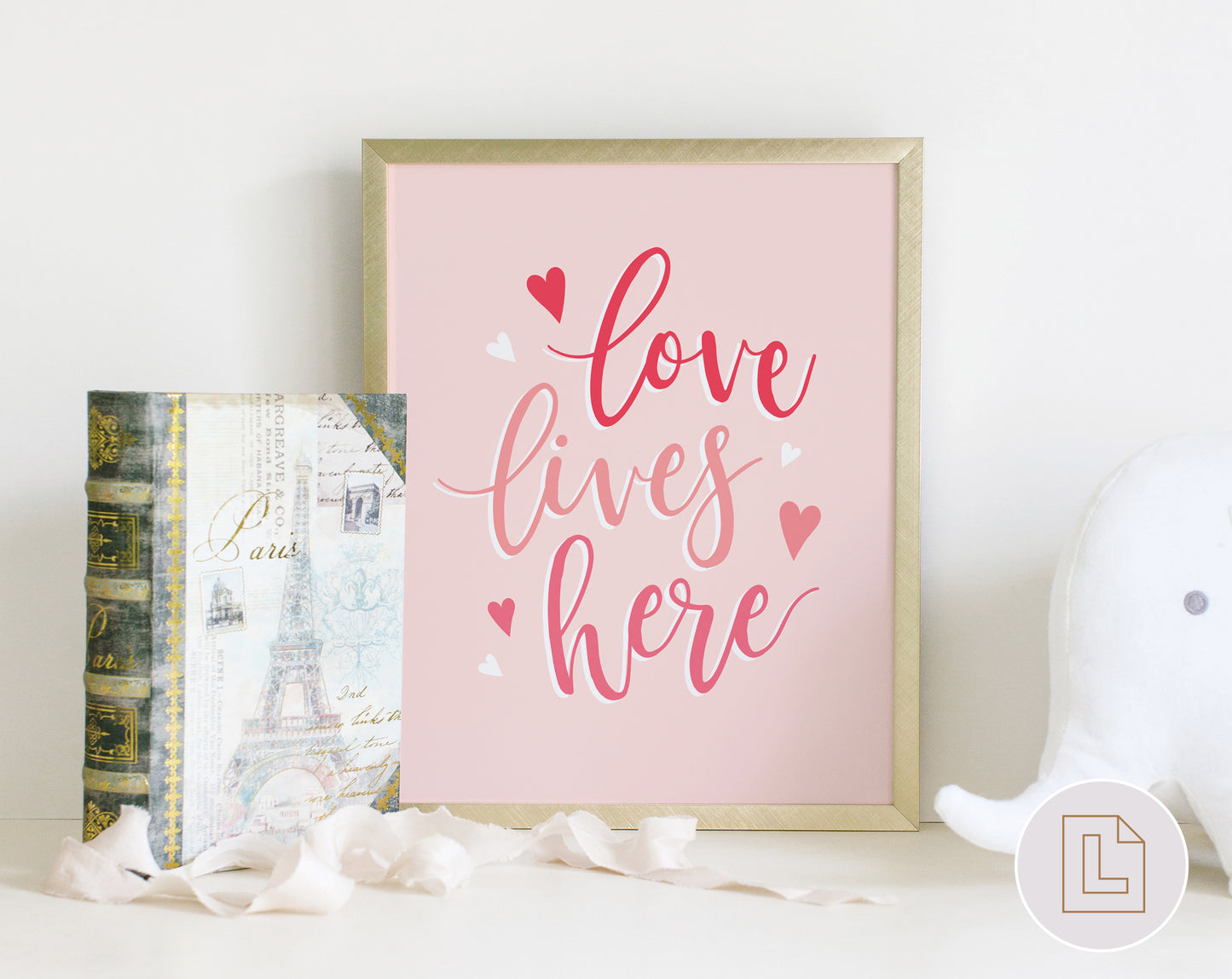 Love Lives Here Heart Wall Art