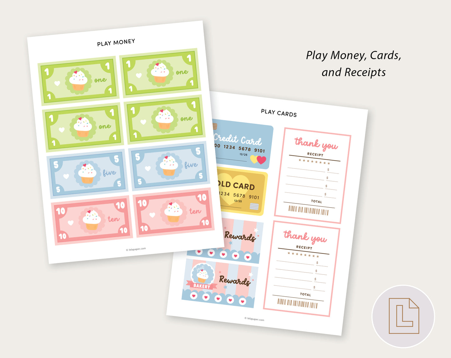 Sweet Bakery Pretend Play Printable