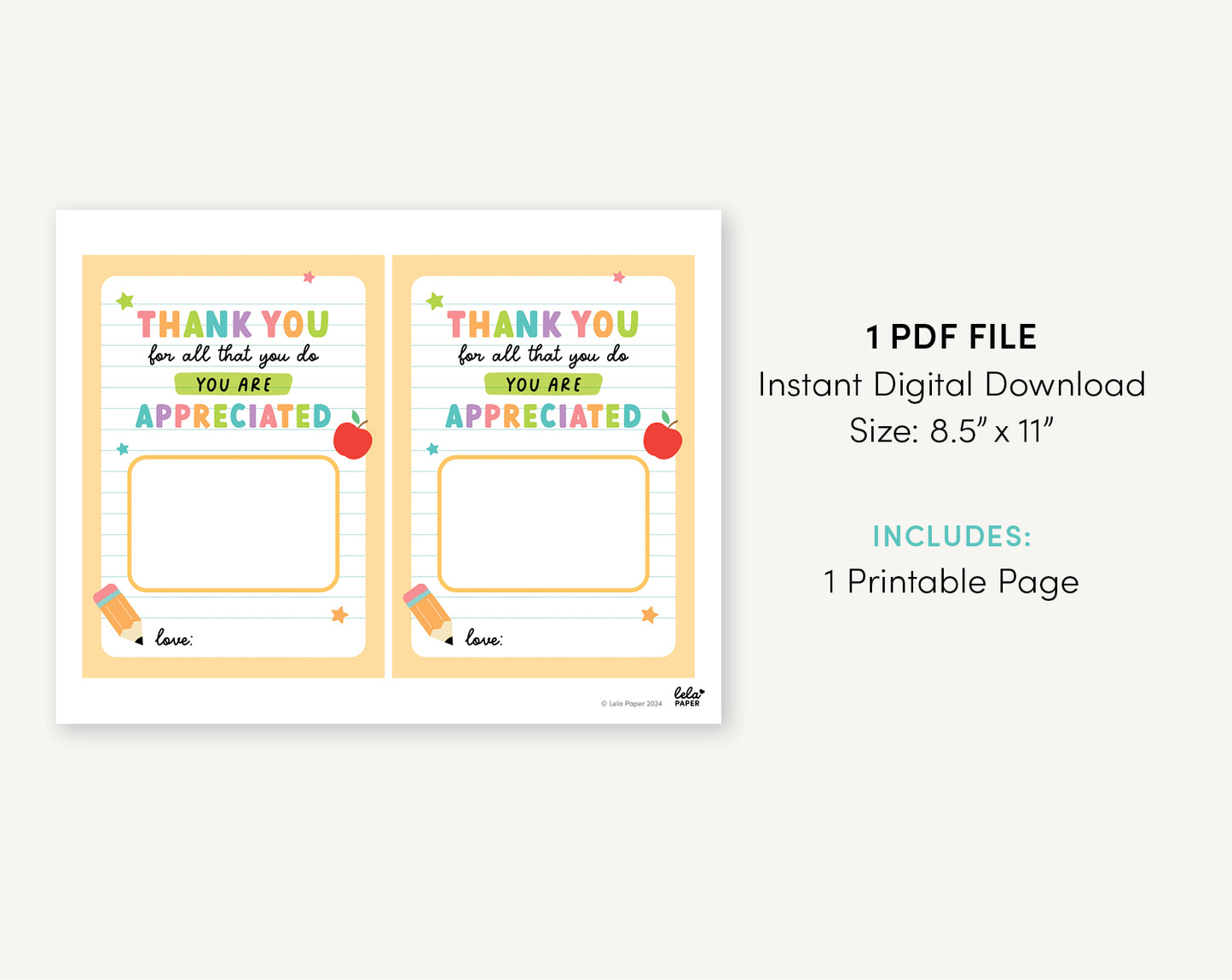 Teacher Appreciation Gift Card Holder | Thank You Teachers Card