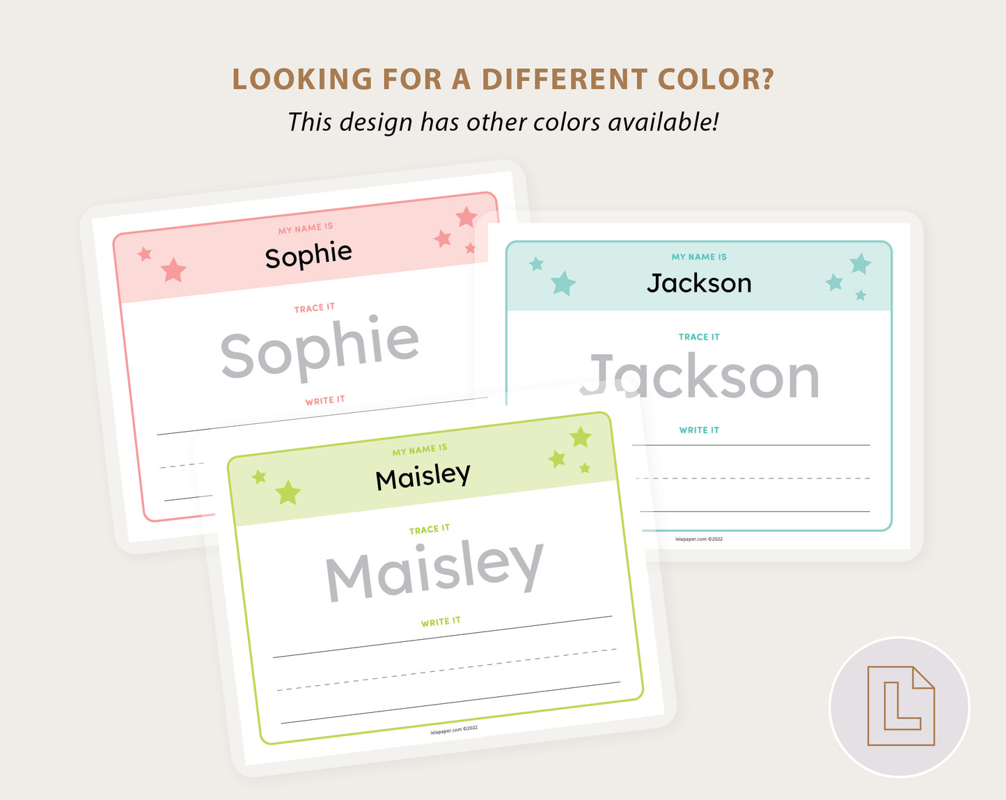 Editable Name Tracing Sheet Green