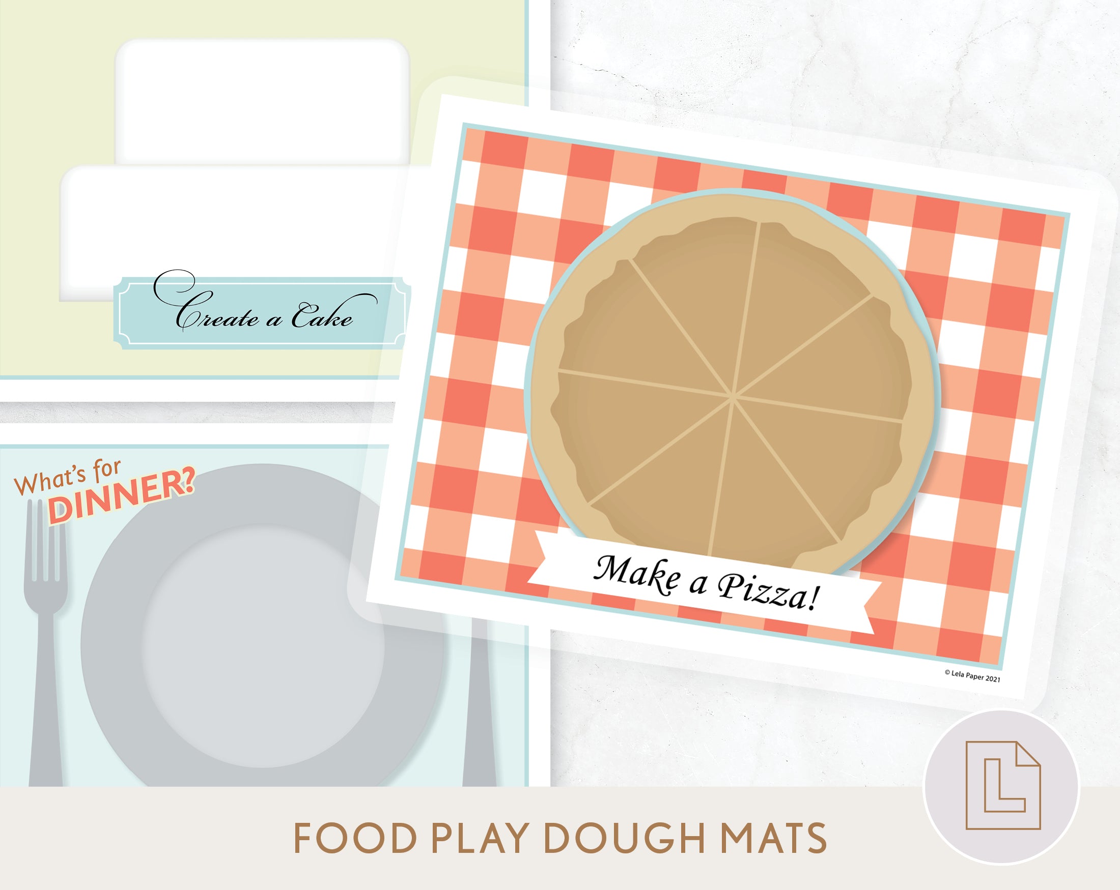 Pizza Play-dough Mat