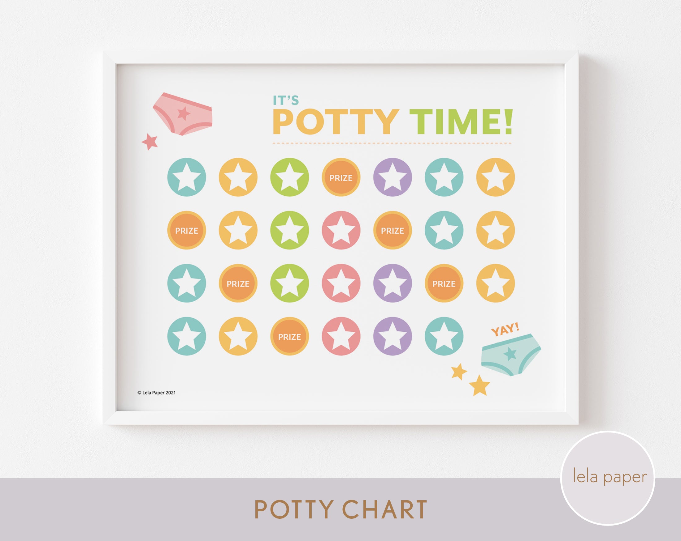 potty training reward chart template