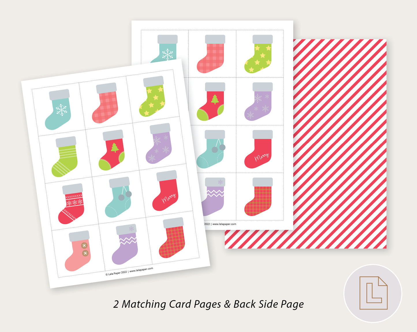 Christmas Stocking Memory Matching Game