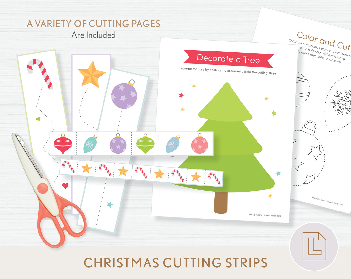 Christmas Winter Cutting Practice Strips Bundle