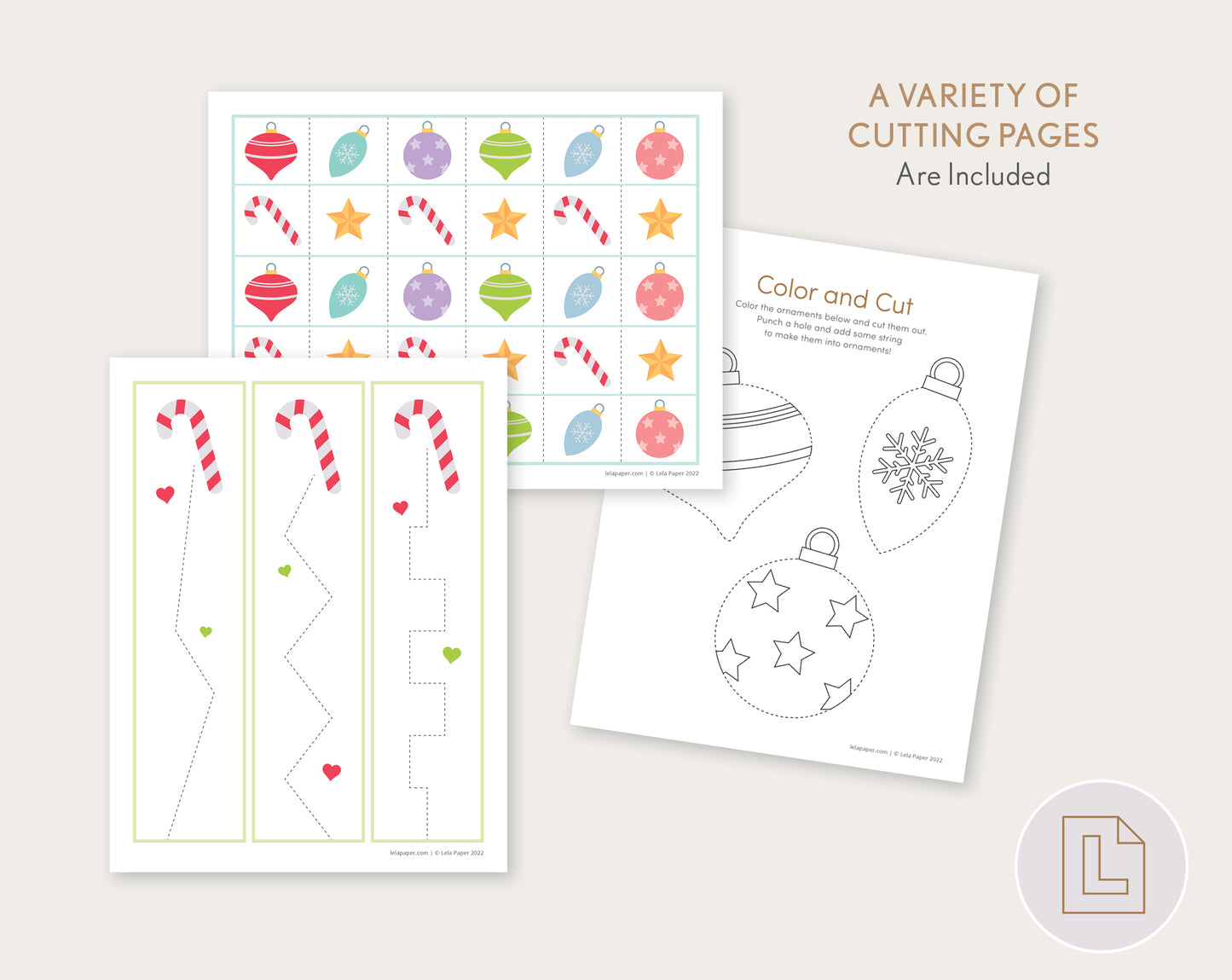Christmas Winter Cutting Practice Strips Bundle