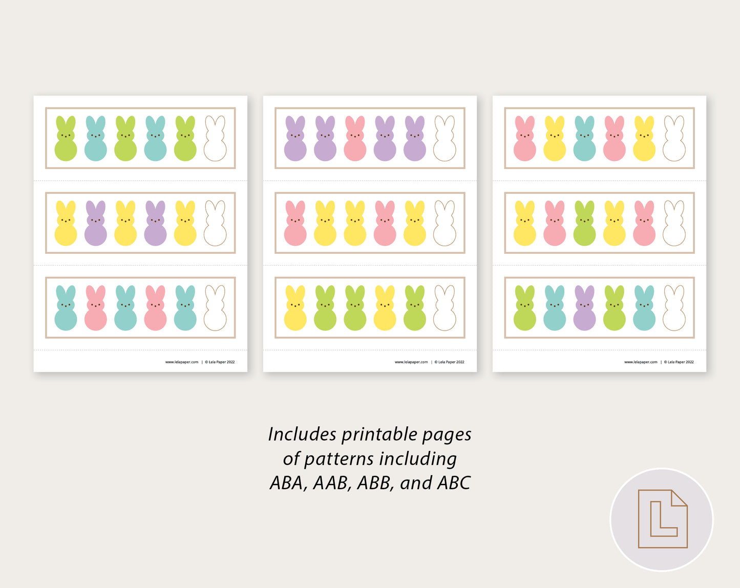 Easter Spring Pattern Learning Activity