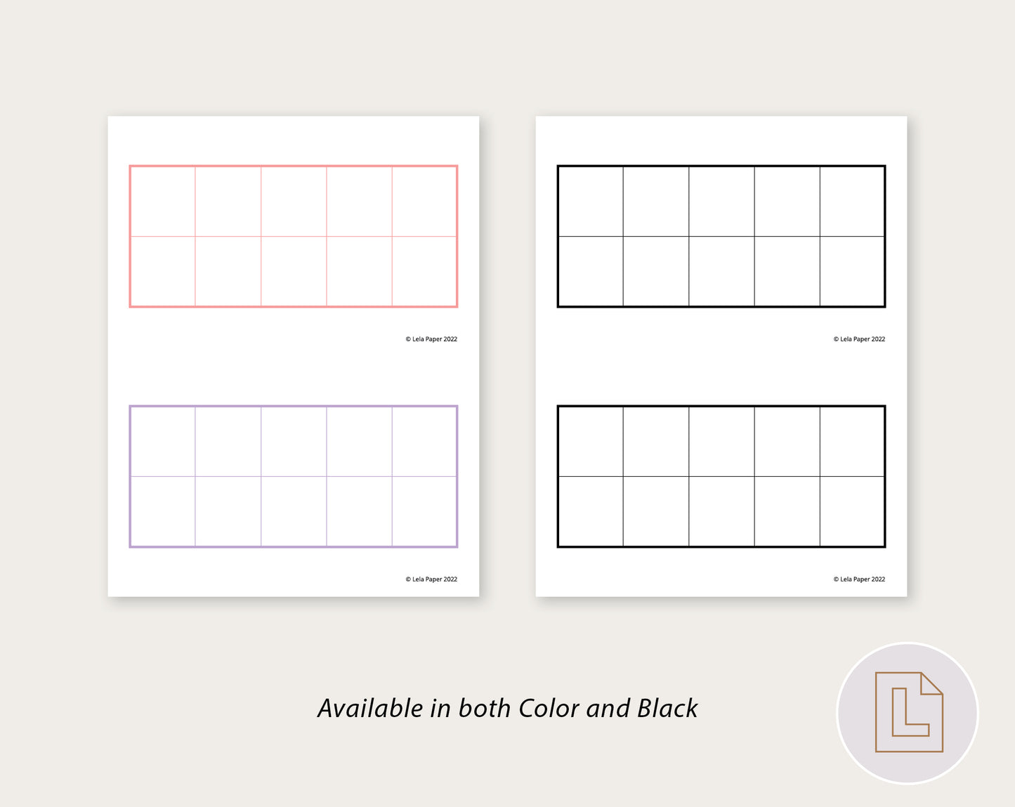 Ten Frames Counting Printable