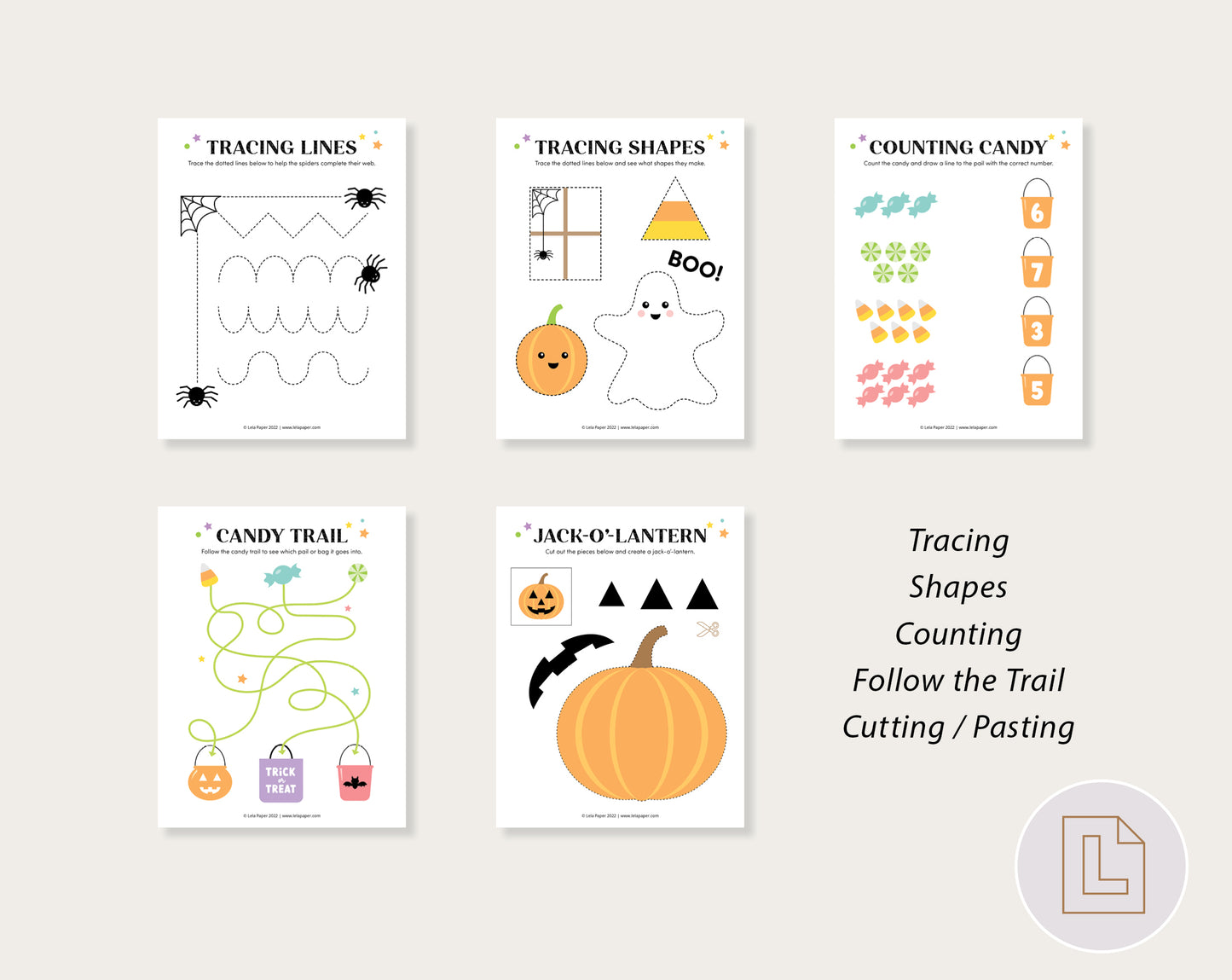 Halloween Activity Pack Printable Worksheets
