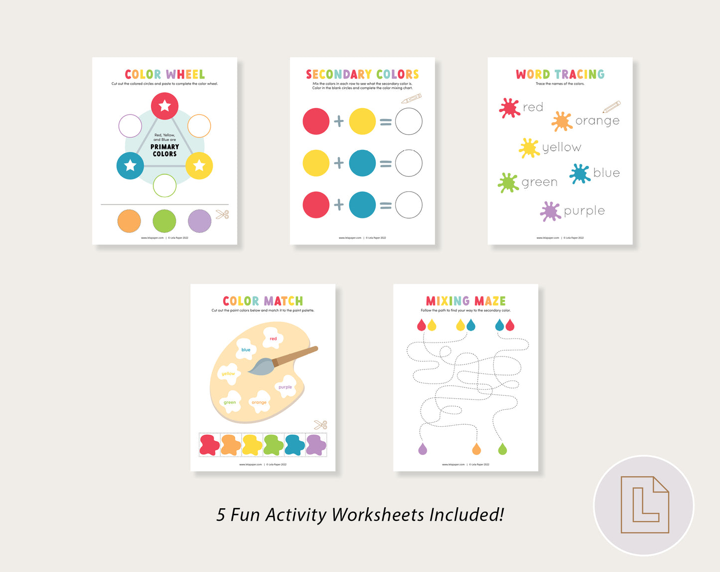 Color Mixing Activity Pack Printable Worksheets