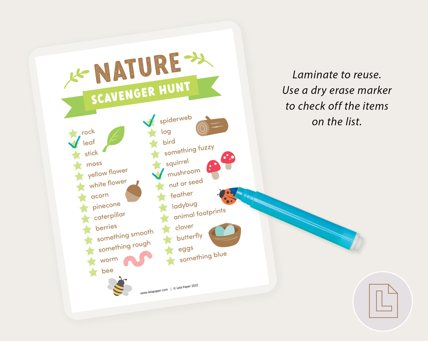 Nature Scavenger Hunt List