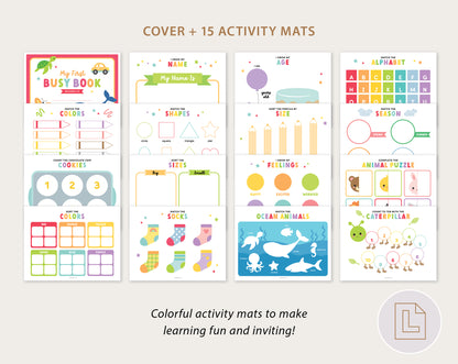 Toddler My First Busy Book Preschool Learning Binder