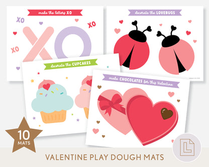Valentine's Day Play Dough Mats Printable
