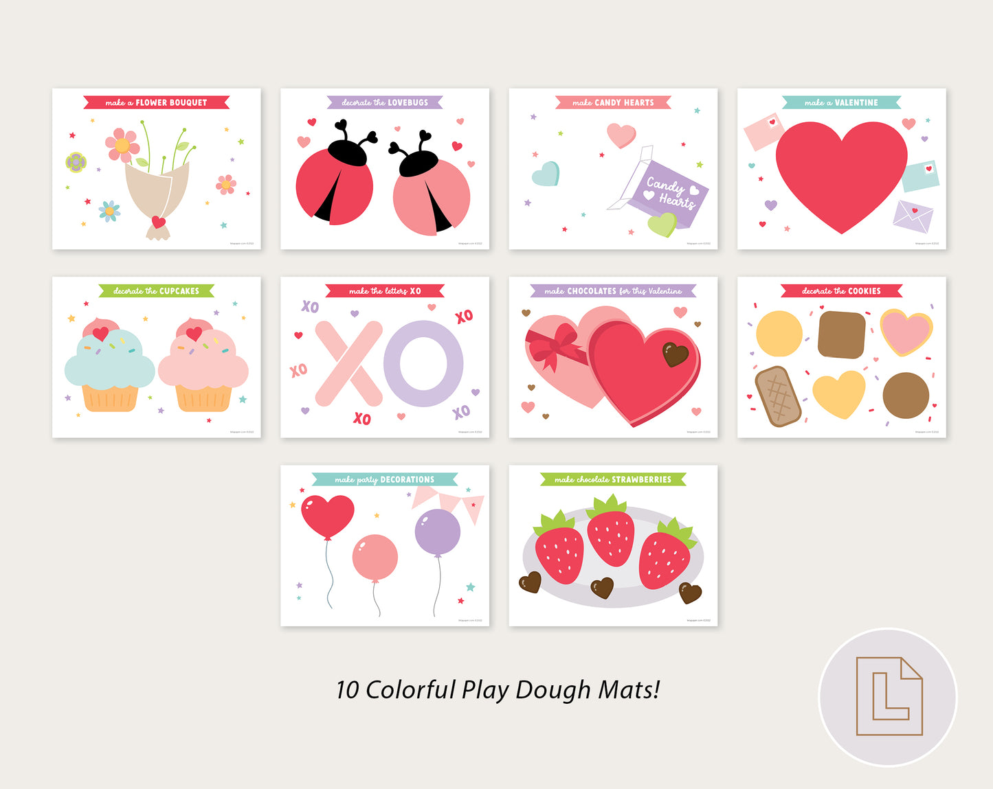 Valentine's Day Play Dough Mat Printable (+ Cleaning Our White