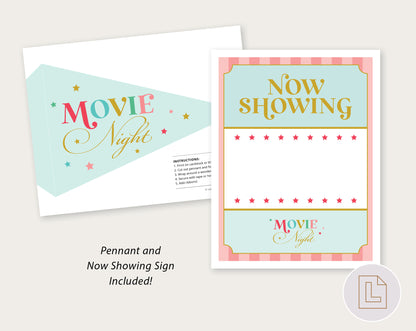 Christmas Movie Night Tickets Printable Se