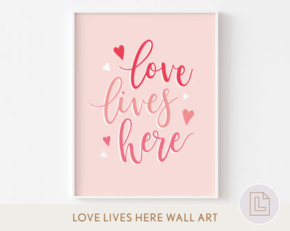 Love Lives Here Heart Wall Art