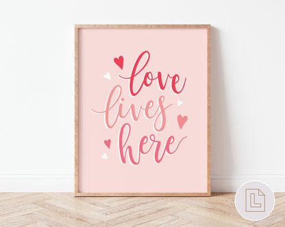 Love Lives Here Heart Wall Art