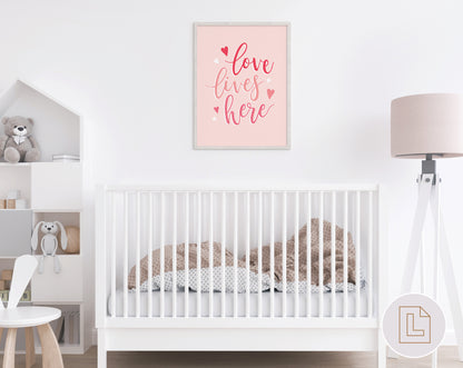 Love Lives Here Heart Wall Art