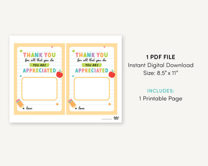 Teacher Appreciation Gift Card Holder | Thank You Teachers Card
