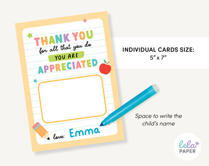Teacher Appreciation Gift Card Holder | Thank You Teachers Card