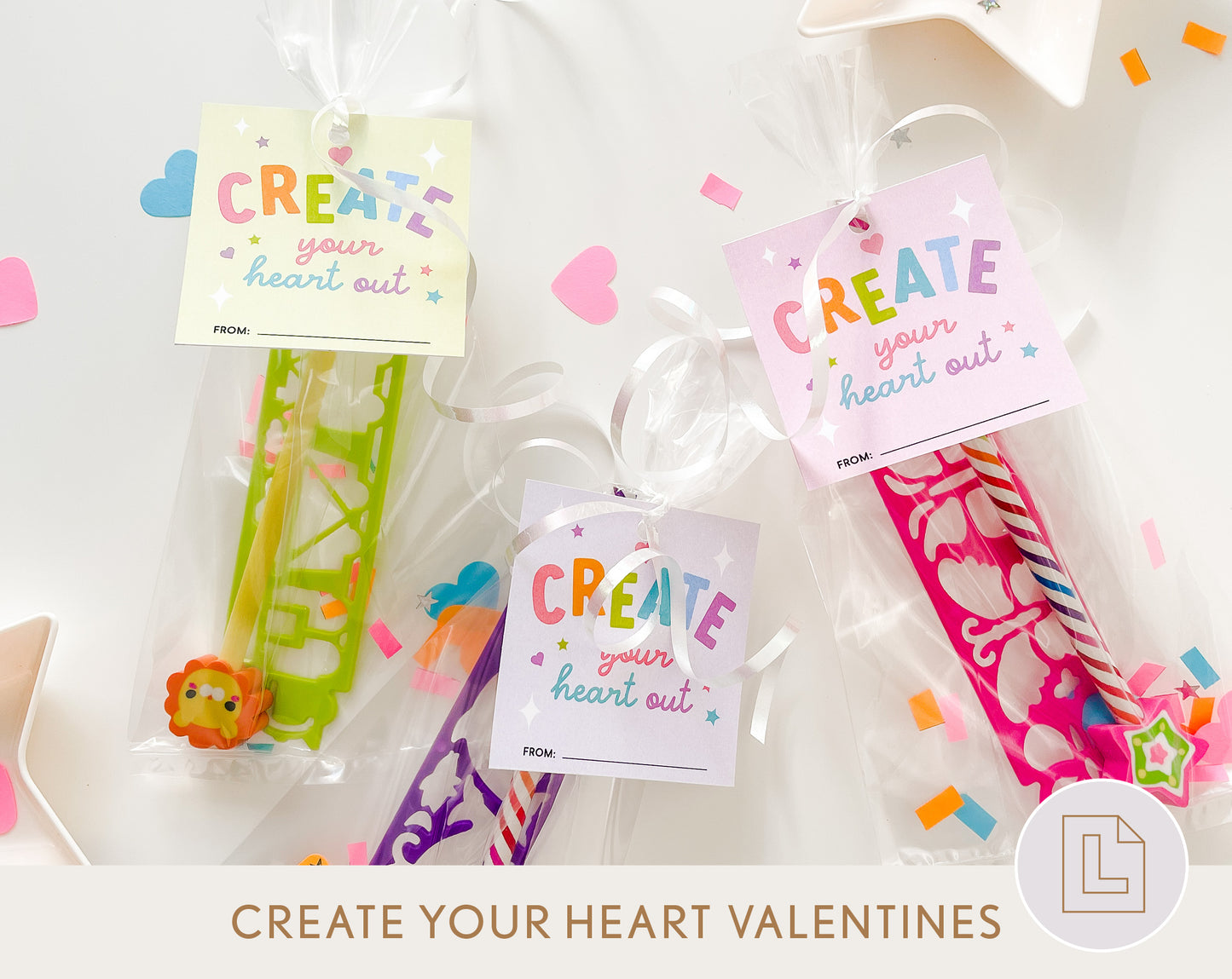 Create Your Heart Out Valentine Printable | Classmate Valentine Cards