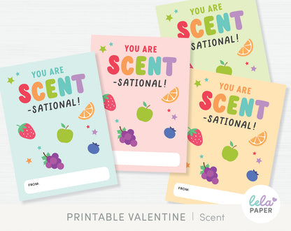 Scent-Sational Valentine Printable | Classmate Valentine Cards