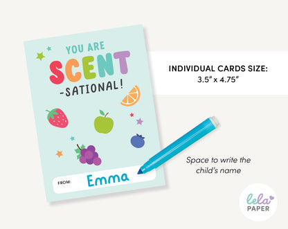 Scent-Sational Valentine Printable | Classmate Valentine Cards