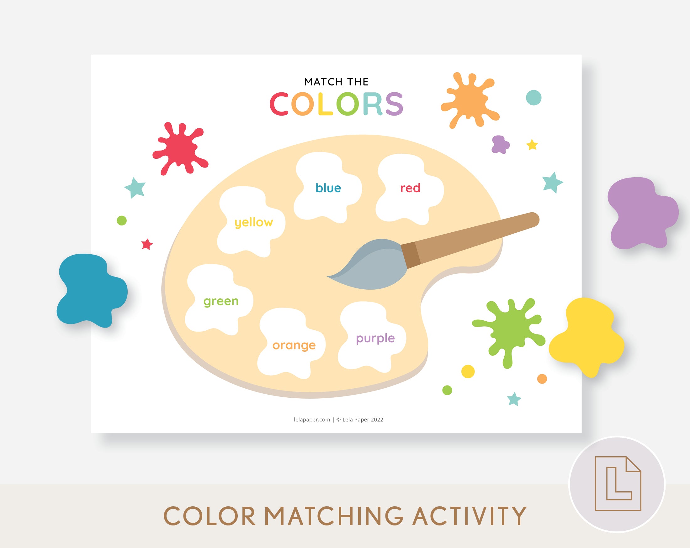 Color Matching Activity – Lela Paper