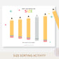 Pencil Size Sorting Activity