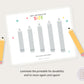 Pencil Size Sorting Activity