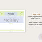 Editable Name Tracing Sheet Green