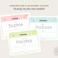 Editable Name Tracing Sheet Green