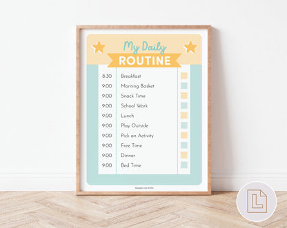 Daily Routine Editable Chart Bundle | 3 Colors