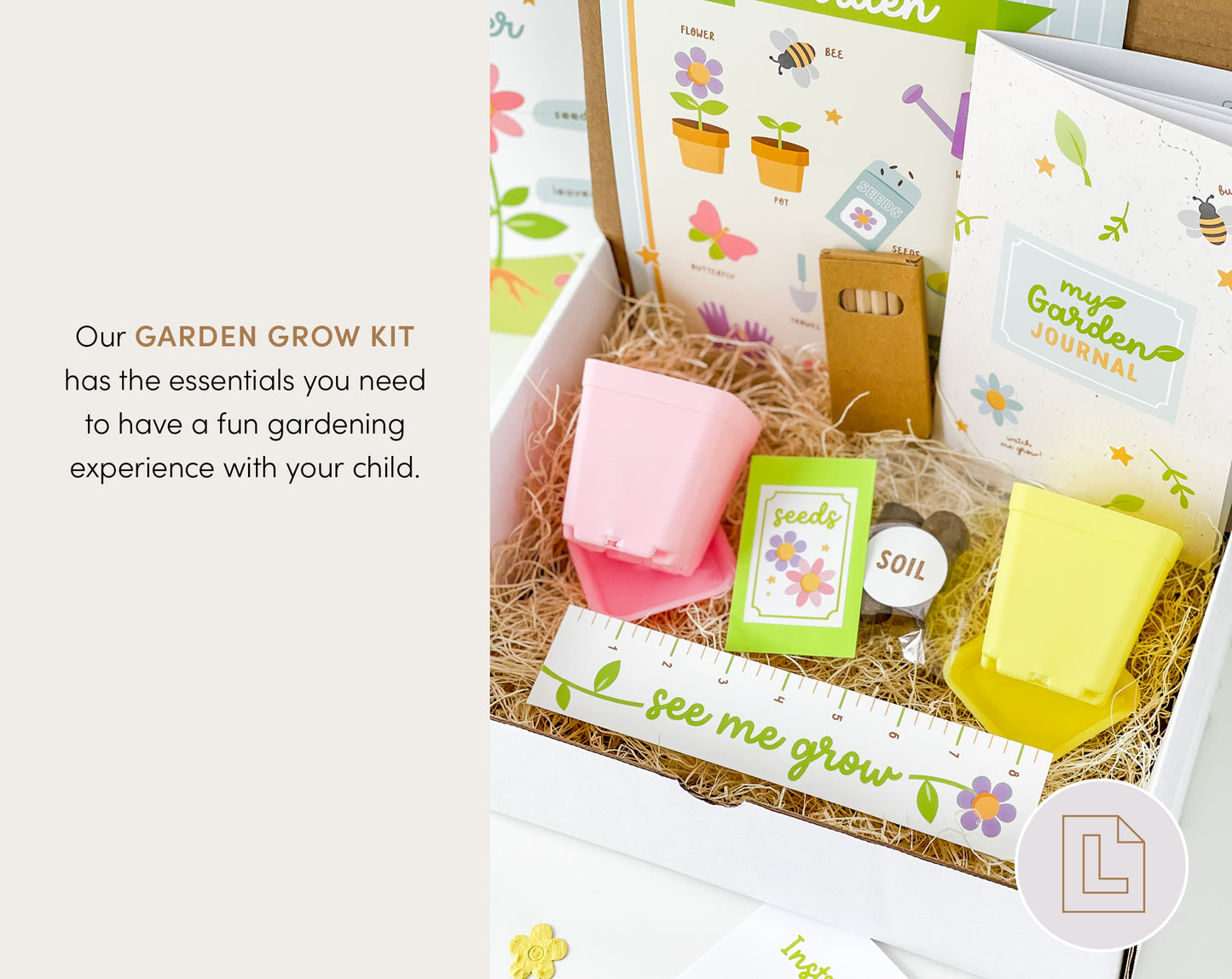 Garden Grow Kit | Spring Flower Little Gardener Activity Set for Kids