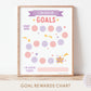 I Can Reach Goals Rewards Sticker Chart - Pink
