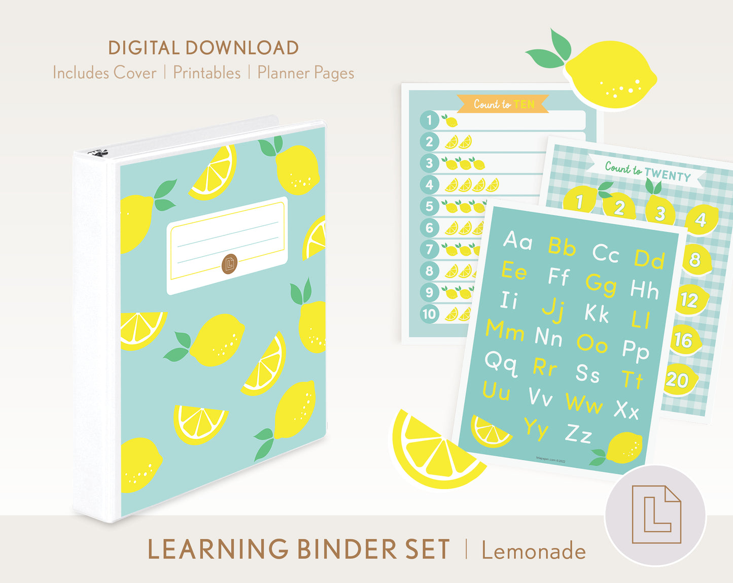 Learning Binder Set Lemonade