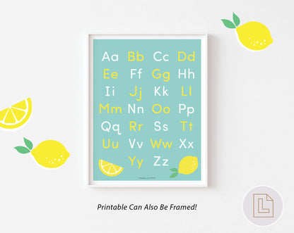 Learning Binder Lemonade – Alphabet Printable