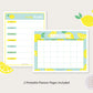 Learning Binder Lemonade – Weekly Monthly Planner Printable