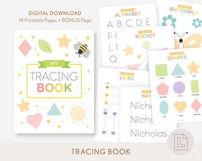Prewriting Tracing Practice Learning Binder