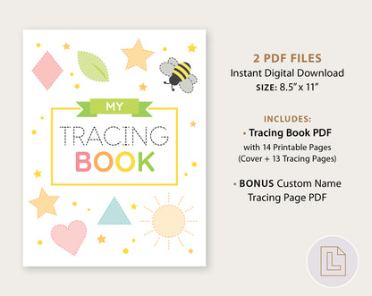 Prewriting Tracing Practice Learning Binder
