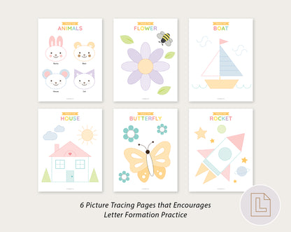 Prewriting Tracing Practice Learning Binder