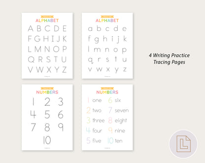 Prewriting Tracing Practice Learning Binder
