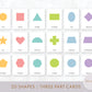 Basic Shapes Minimalist Flash Cards Printable