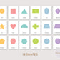 Basic Shapes Minimalist Flash Cards Printable