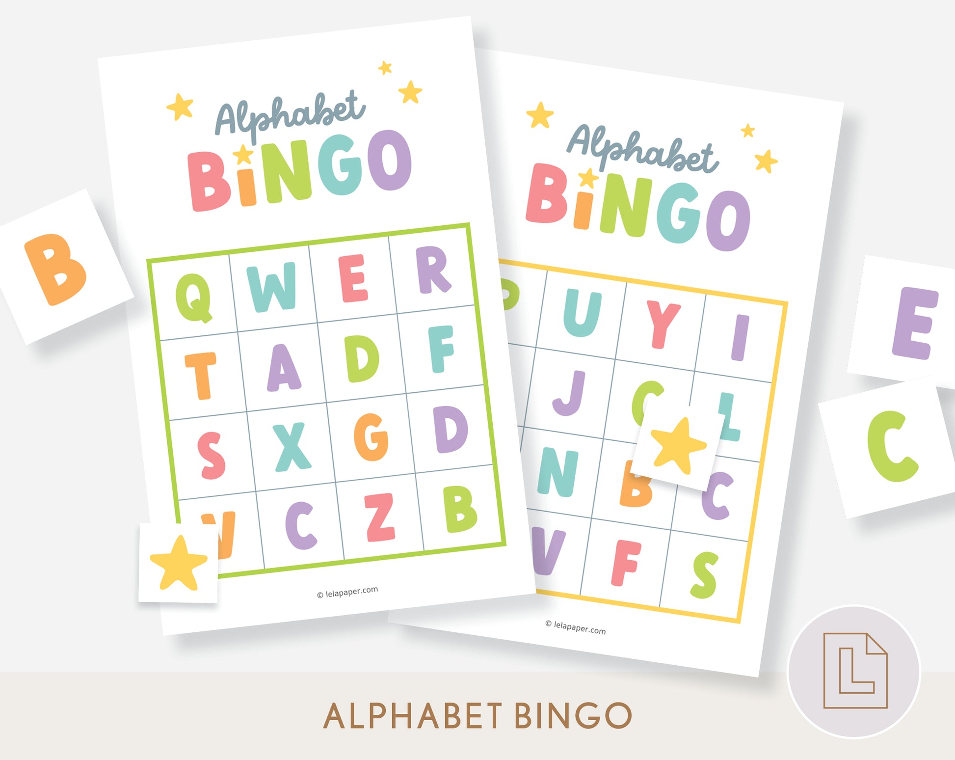 Alphabet Bingo Game – Lela Paper alphabet-bingo-game-lela-paper