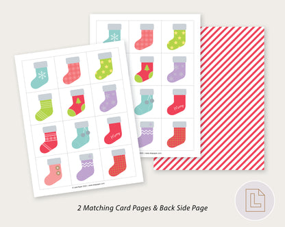 Christmas Stocking Memory Matching Game