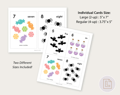 Halloween Counting Flash Cards Numbers 1-10