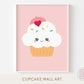 Pink Cupcake Poster Wall Art